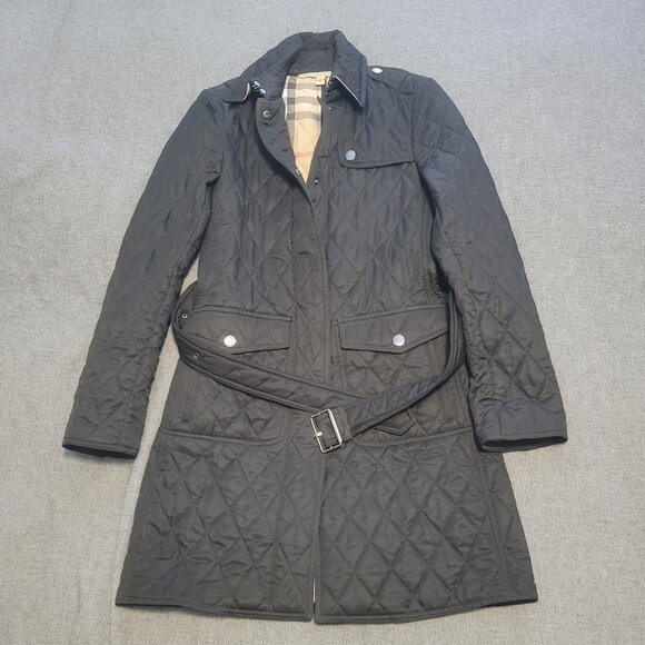 Women's Burberry Quilted Long Trench Coat - Picture 1 of 6